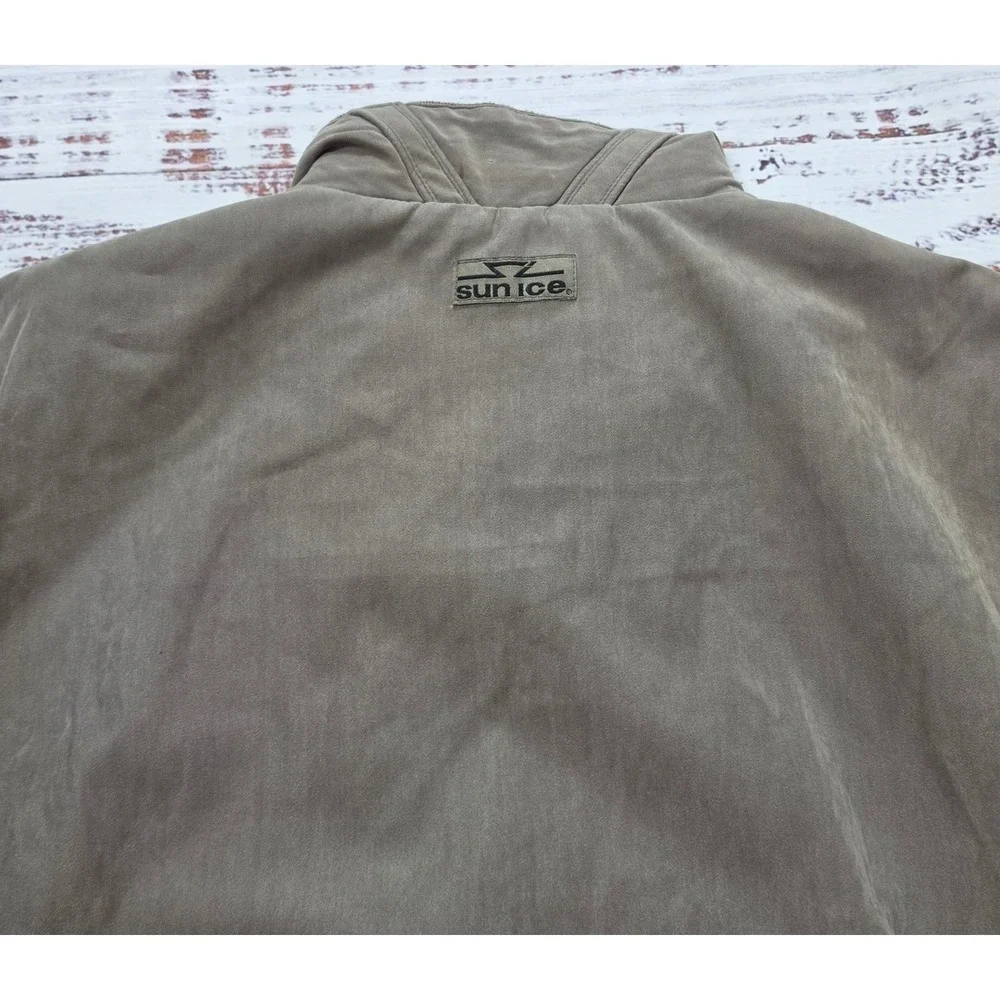Sunice Quarter Zip Pullover Womens Medium Grey Excellent Sueded Golf Jacket